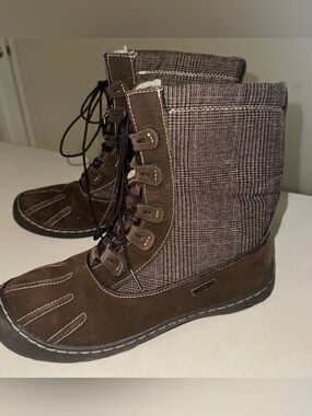 Woolrich Leather Winter Boots Womens 9 Brown Suede Snow Rain